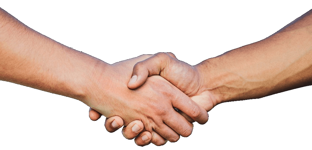 Two people shaking hands
